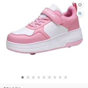Kids Pink and White Sneakers